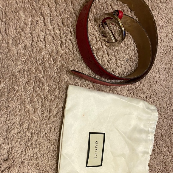 Red Gucci belt size 36 - Picture 1 of 5